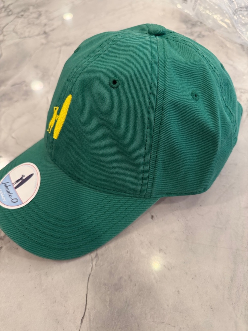 johnnie-O Green Cap with Yellow Surfer Logo-NWT - Picture 4 of 6